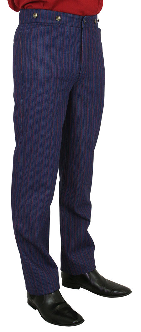 Dixon Striped Trousers - Blue/Red