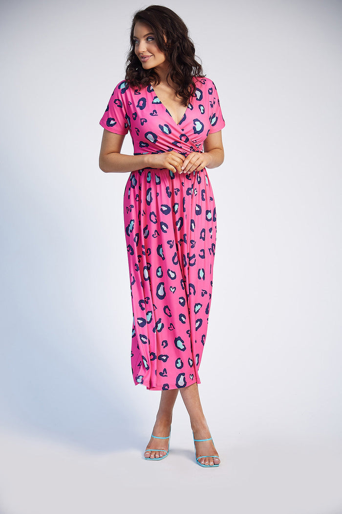 Dolores Jersey Dress (Pink Print)