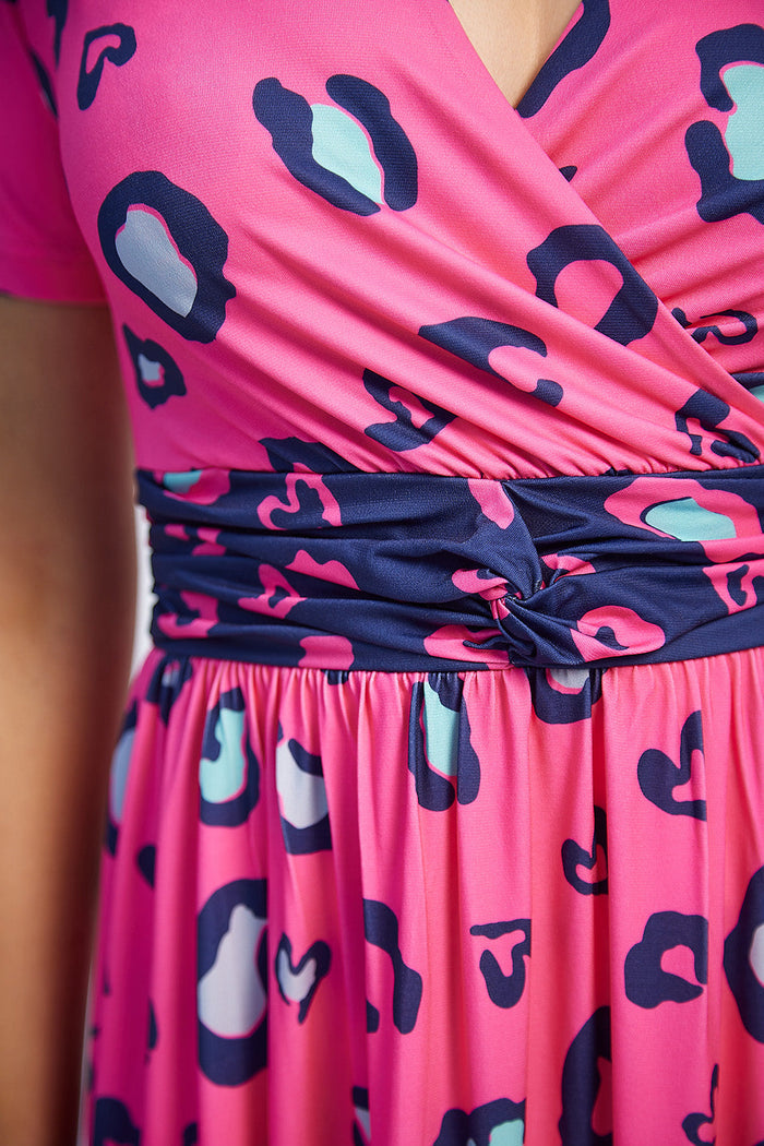 Dolores Jersey Dress (Pink Print)