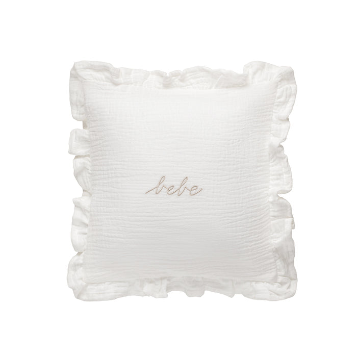 Domani Home Gauze Bebe Ruffle Accent Pillow 10" x 10"