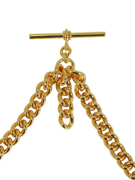 Double Albert Pocket Watch Chain - Gold