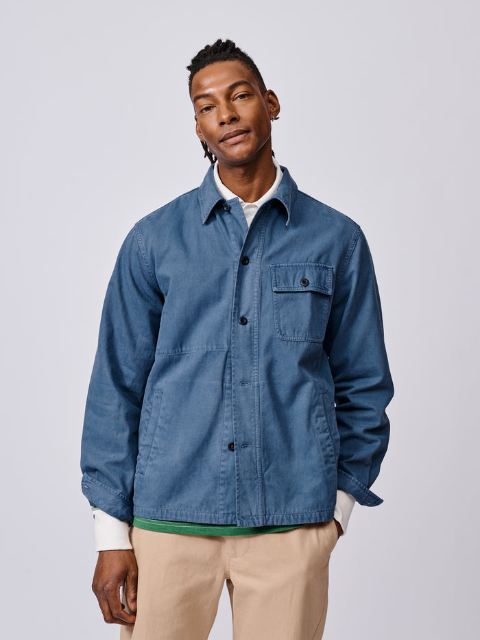 Aubin Washed Blue Dowse Worker Jacket | Jackets