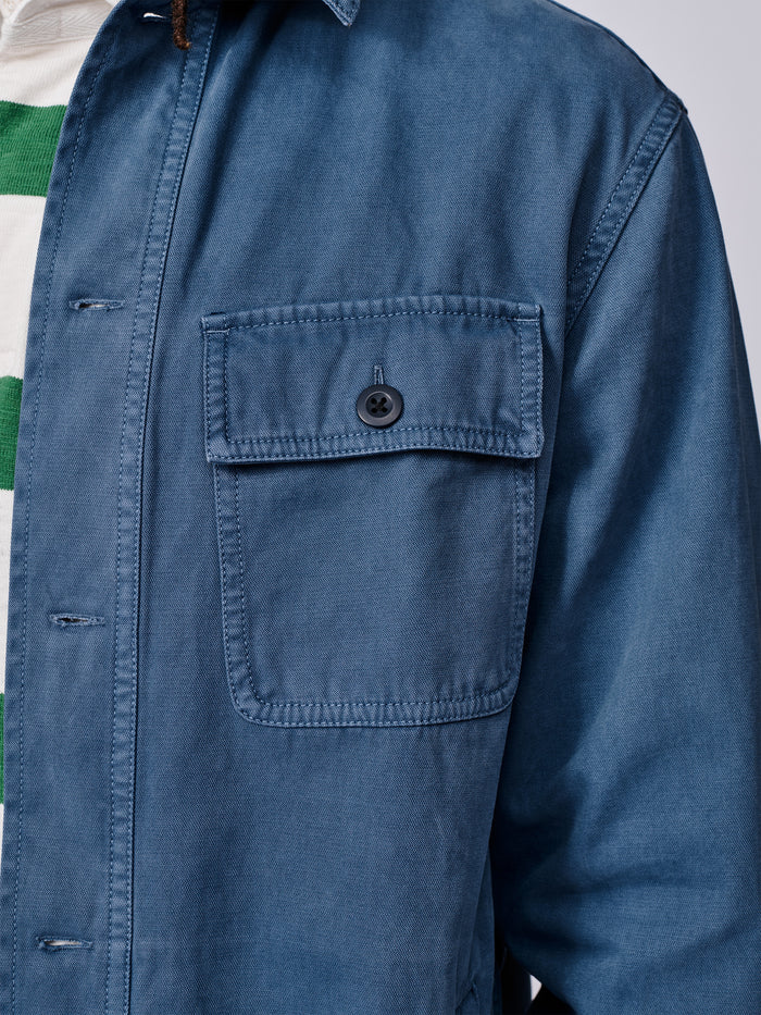 Aubin Washed Blue Dowse Worker Jacket | Jackets
