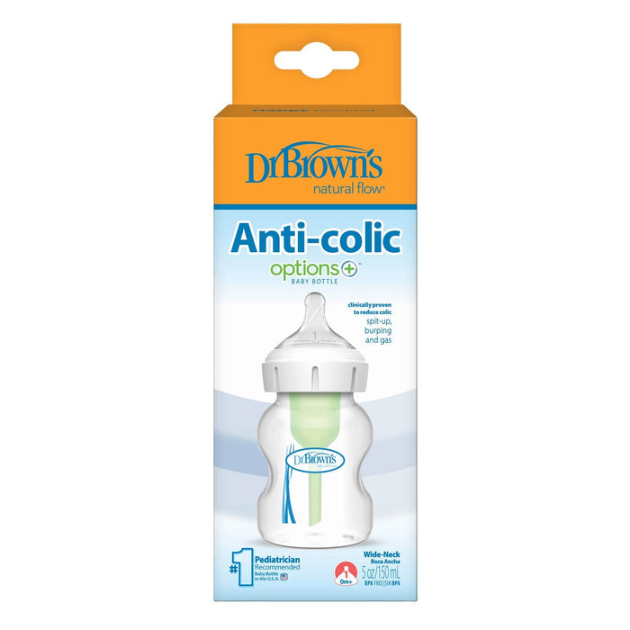 Dr. Brown's Natural Flow Anti-Colic Options+ Wide-Neck Baby Bottle