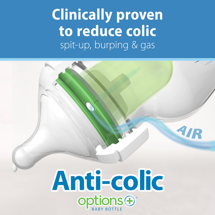 Dr. Brown's Natural Flow Anti-Colic Options+ Wide-Neck Baby Bottle