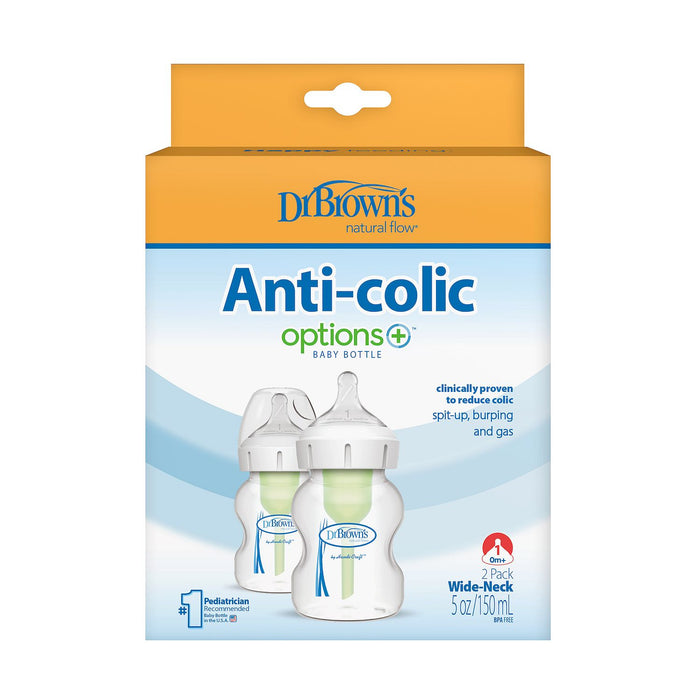 Dr. Brown's Natural Flow Anti-Colic Options+ Wide-Neck Baby Bottle