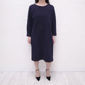 DRIES VAN NOTEN NAVY SWEATSHIRT DRESS - SIZE L