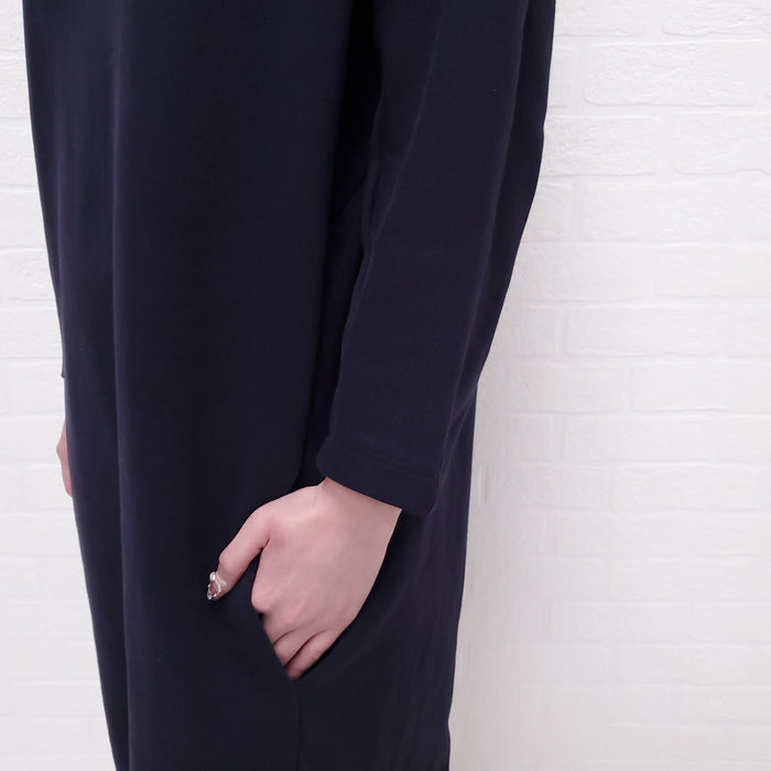 DRIES VAN NOTEN NAVY SWEATSHIRT DRESS - SIZE L