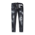 DSQUARED2 - Black Powder Zip Wash Skater Jeans in Grey - Nigel Clare