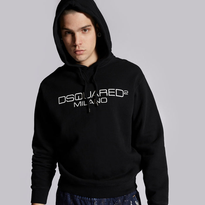 DSQUARED2 - D2 Milano Hoodie in Black - Nigel Clare