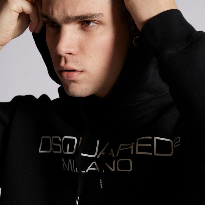 DSQUARED2 - D2 Milano Hoodie in Black - Nigel Clare