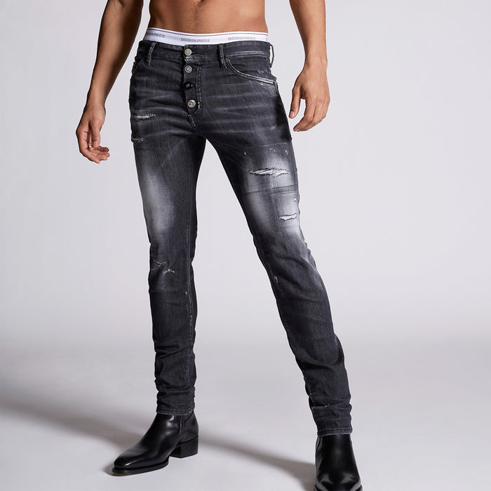 DSQUARED2 - Distressed Cool Guy Jeans in Grey - Nigel Clare