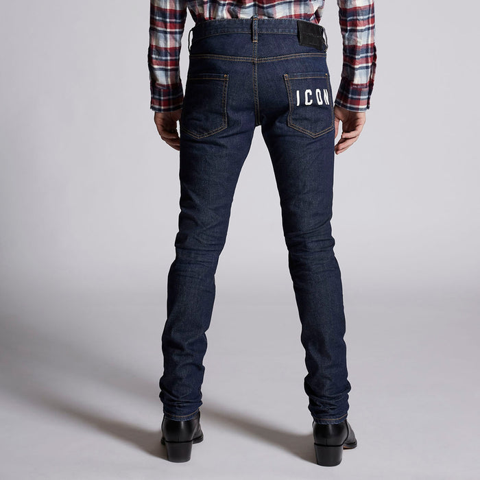 DSQUARED2 - Icon Dark Wash Jeans in Navy - Nigel Clare