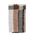 Earthy Block 100% Cashmere Square Scarf - MONOCHROME - Heritage Of Scotland -