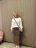 Ebba Midi Skirt (Natural Leo)