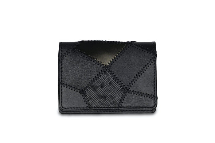 Moral Code Ebony Upcycled Card Case - #color_black-multi