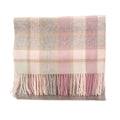 Edinburgh Lambswool Tartan Stole - Soft Luxury Check Wrap with Fringe - Artillery Check Light Pink - Heritage Of Scotland -