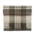 Edinburgh Lambswool Tartan Stole – Soft Luxury Check Wrap with Fringe - Royal Stewart Vintage Duck Egg - Heritage Of Scotland -