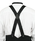 Black Elastic X-Back Braces (Long)