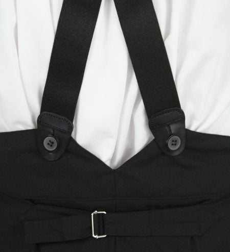 Black Elastic X-Back Braces (Long)