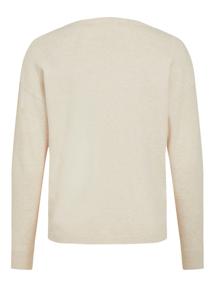 Eleana V-Neck Jumper (Sandshell)
