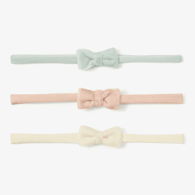Elegant Baby Velvet Bow Headband Set | 3-Pack