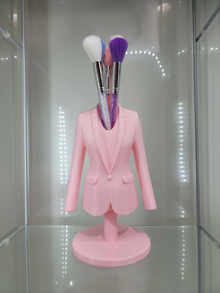 Elegant Pink Blazer Brush Holder - RFE Marketing Ventures