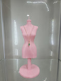 Elegant Pink Mannequin Jewelry Stand - Perfect for Displaying Necklaces & Accessories - RFE Marketing Ventures