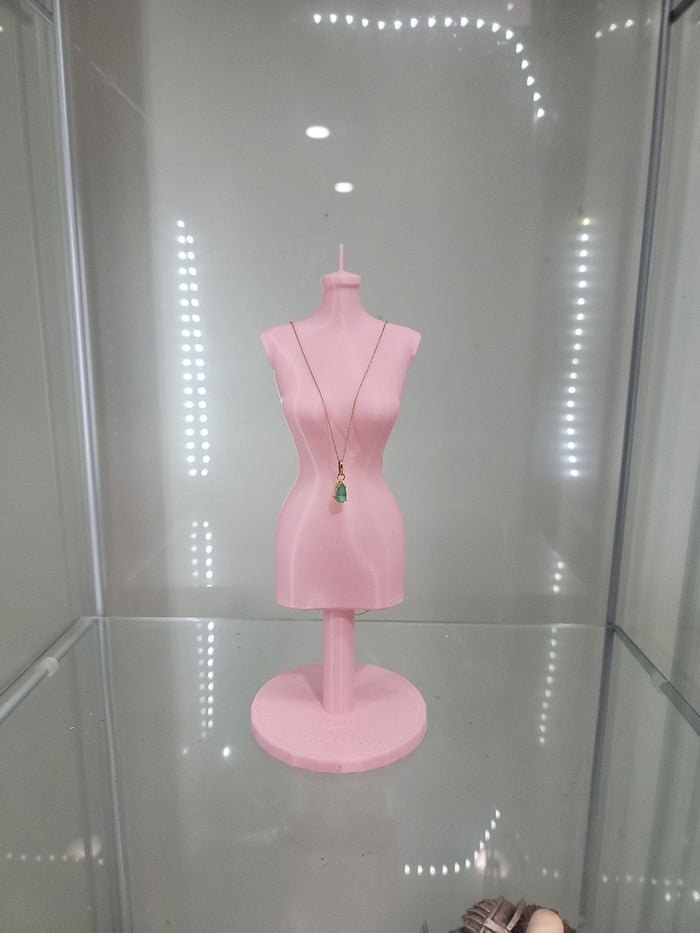 Elegant Pink Mannequin Jewelry Stand - Perfect for Displaying Necklaces & Accessories - RFE Marketing Ventures