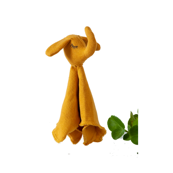 Elephant Comforter Mustard Stuffed Baby/Plush/Soft Toy  | 100% Organic cotton