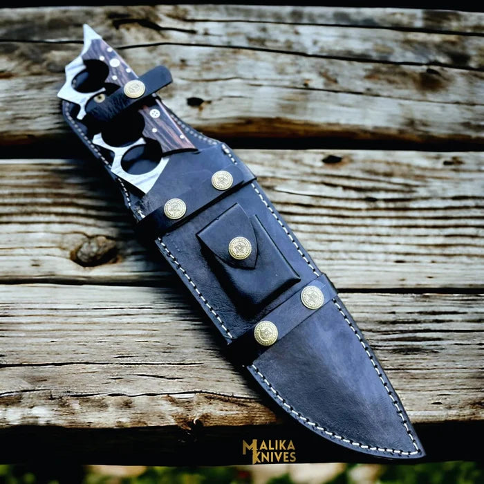 Elevate Your Craftsmanship with the Damascus Knuckle Bowie Knife - RFE Marketing Ventures