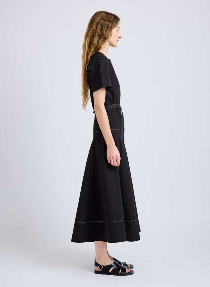 Elizabeth Dress in Solid Cotton Linen