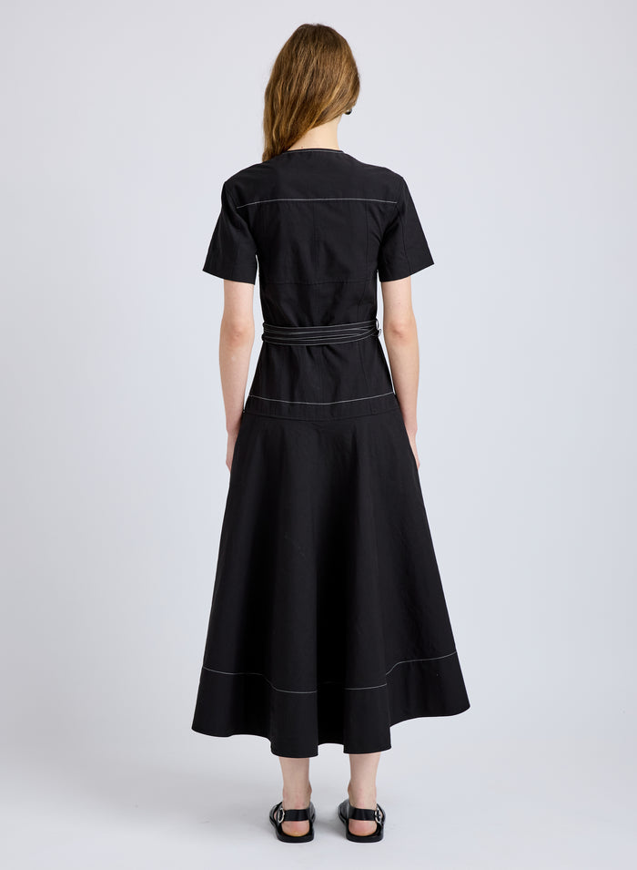 Elizabeth Dress in Solid Cotton Linen