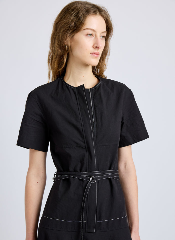 Elizabeth Dress in Solid Cotton Linen
