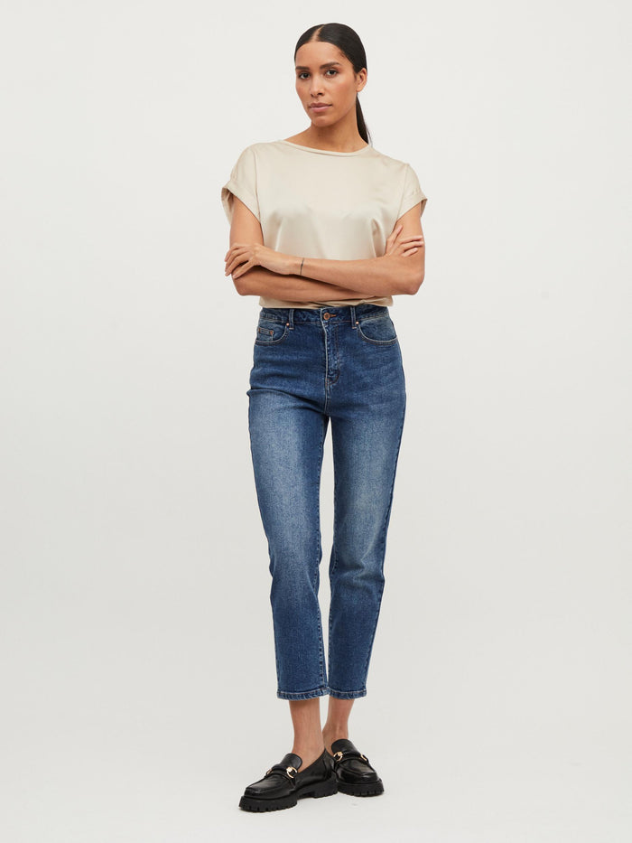 Elle Satin Top (Cement)