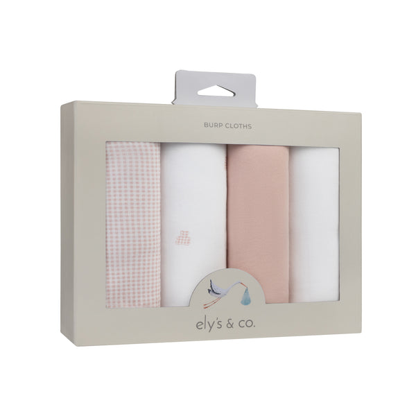 Ely's & Co. Jersey Absorbent Burp Cloths - 4 Pack