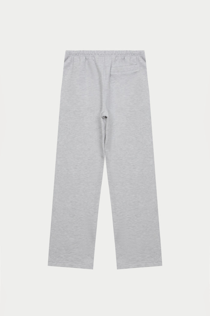 EMBOSSED STRAIGHT LEG JOGGERS - GREY MARL