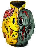 Emoji Zombie Hoodie On Cue Apparel Epic Hoodie