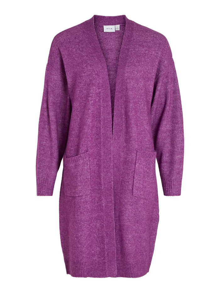 Ericka Open Knit Cardigan (Sparking Grape)