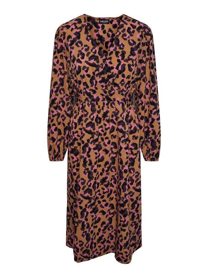 Erinn Midi Dress (Indian Tan/ Leo)