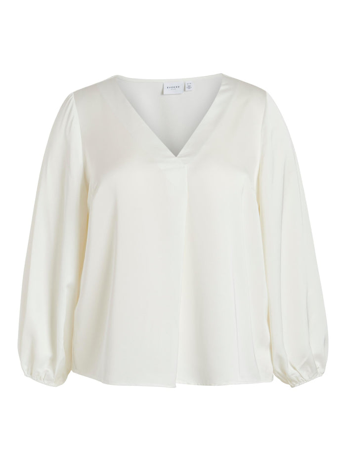 ESSIE V-NECK TOP (SNOW WHITE)