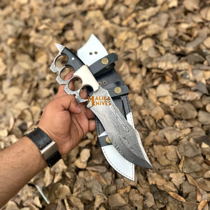 Experience Precision and Style with the Damascus Knuckle Bowie Knife - RFE Marketing Ventures