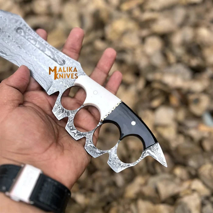 Experience Precision and Style with the Damascus Knuckle Bowie Knife - RFE Marketing Ventures