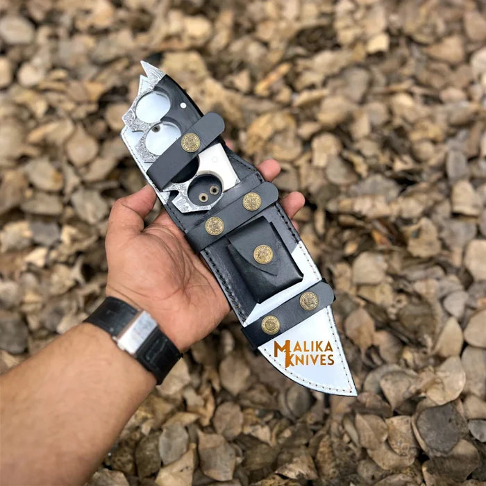 Experience Precision and Style with the Damascus Knuckle Bowie Knife - RFE Marketing Ventures