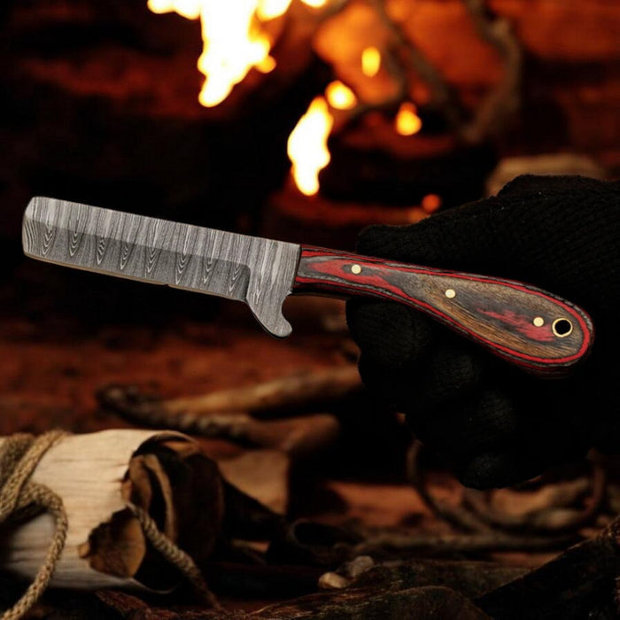 Experience Superior Craftsmanship with the Damascus Cowboy Bull Cutter Knife - RFE Marketing Ventures