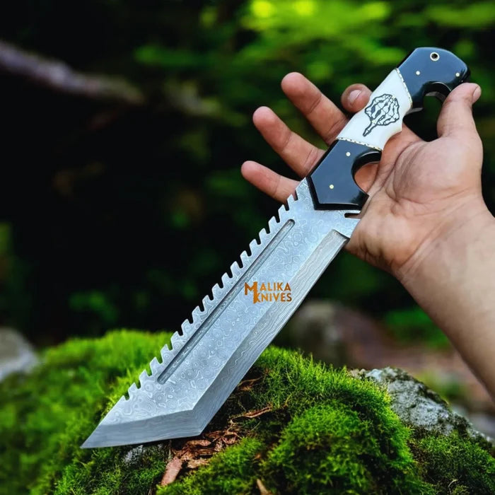 Experience the Power of the Damascus Tracker Bowie Knife for Outdoor Adventures - RFE Marketing Ventures