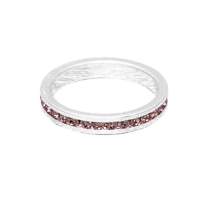 February (Amethyst) White Gold Ring | Size 7