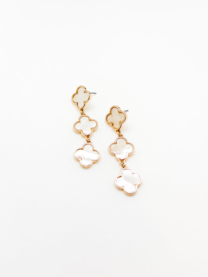 Felicity Triple Clover Dangly Earrings
