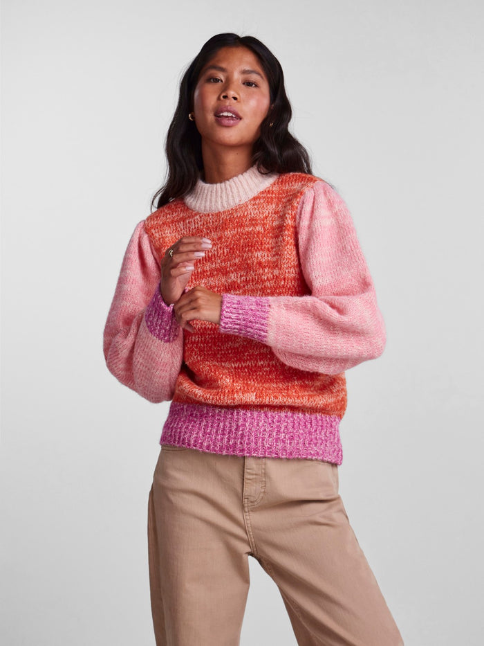 Felisia High Neck Jumper (Tangerine Tango)