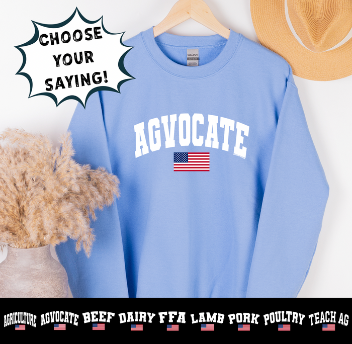Flag Words-CHOOSE YOUR SAYING– Crewneck